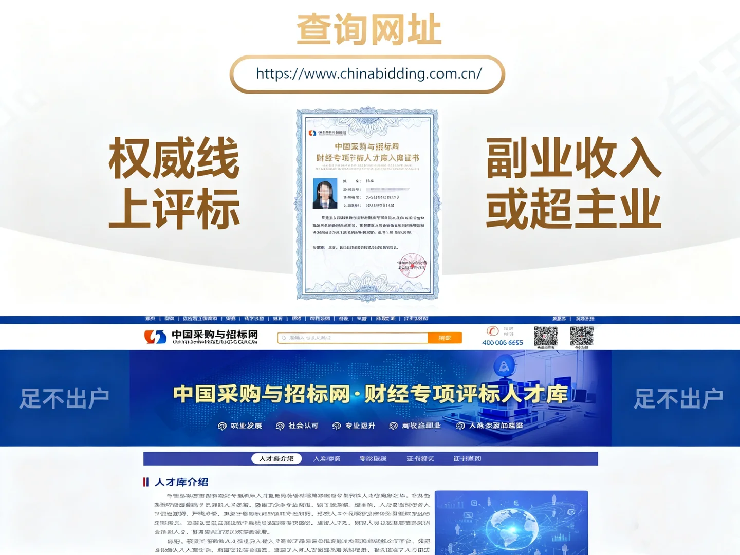 权威评标平台：足不出户，副业收入或超主业