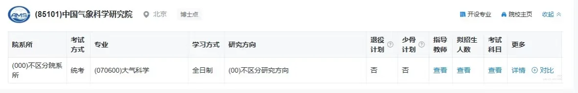 2026研招网大气科学汇总（1）