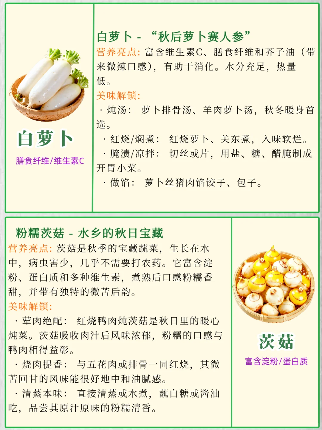 十月应季蔬菜清单? 跟着吃就对了！