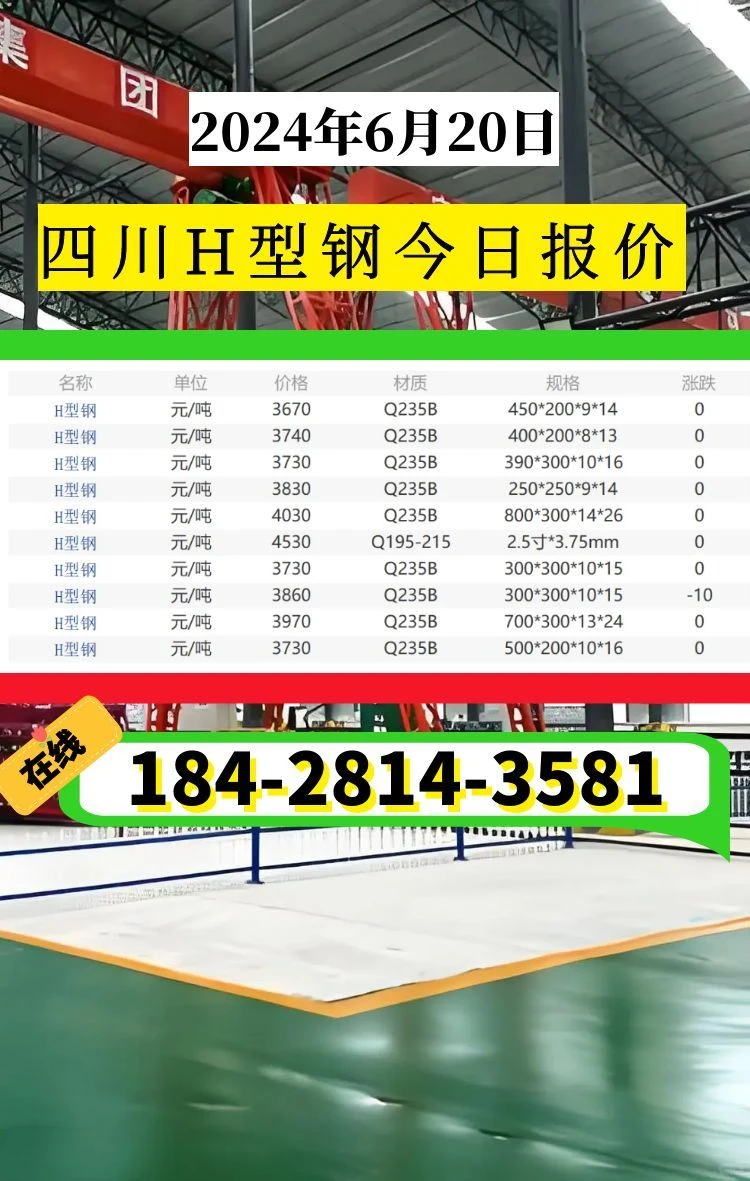6月20日四川H型钢今日价格