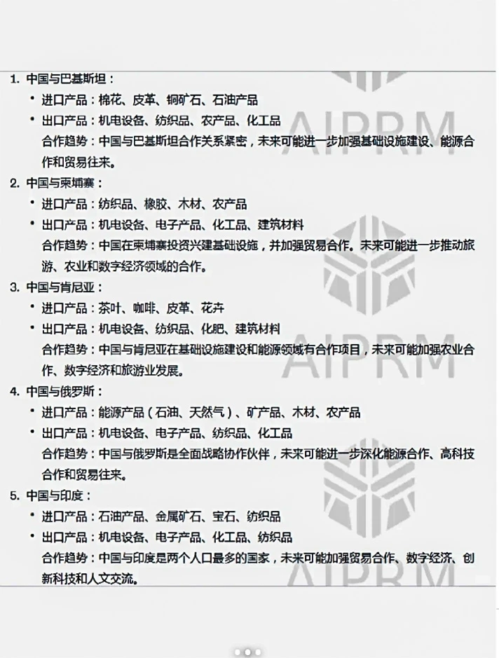 一带一路，重点开发的外贸市场