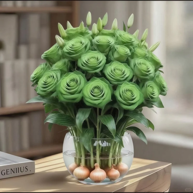 新品香水玫瑰?水培花球香晕我了✨