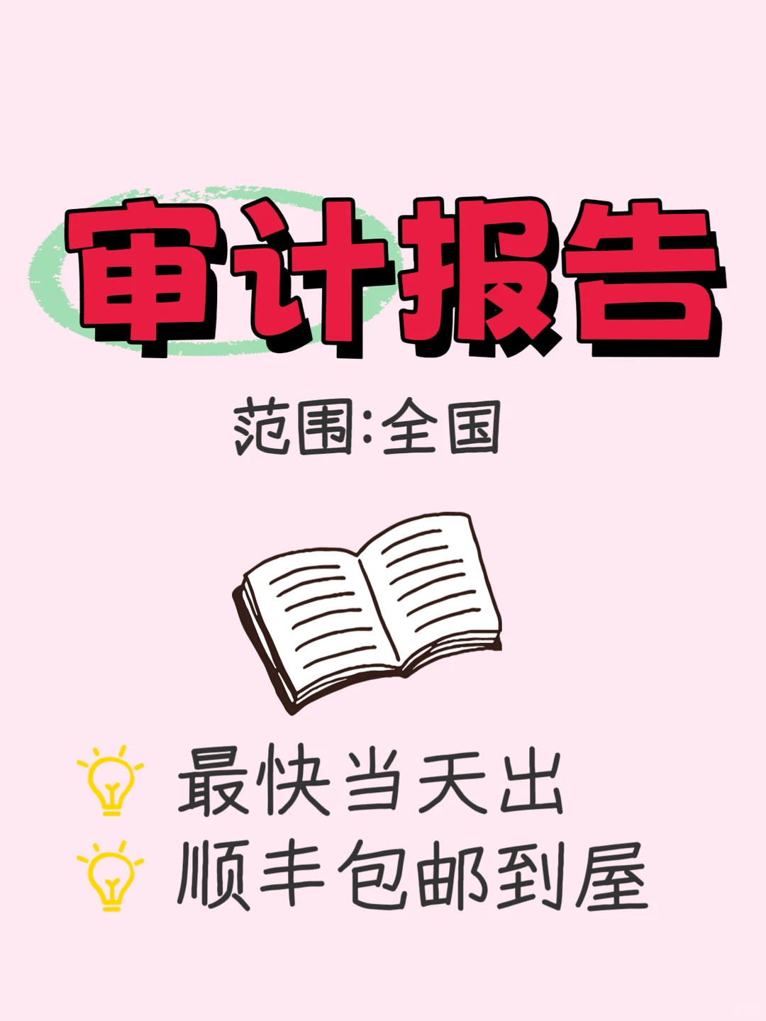 出各类审计报告啦