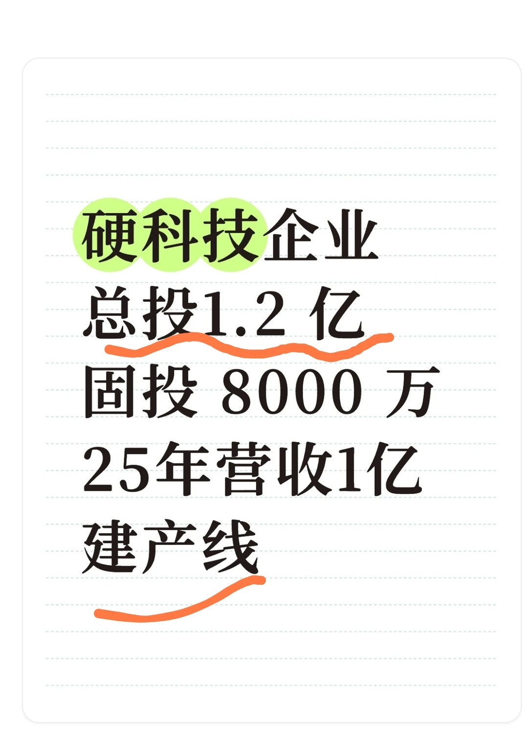 硬科技企业 总投1.2亿 固投8000万