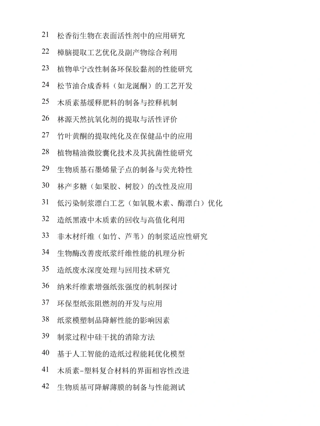 只能说林产化工专业的论文选题太好选了！