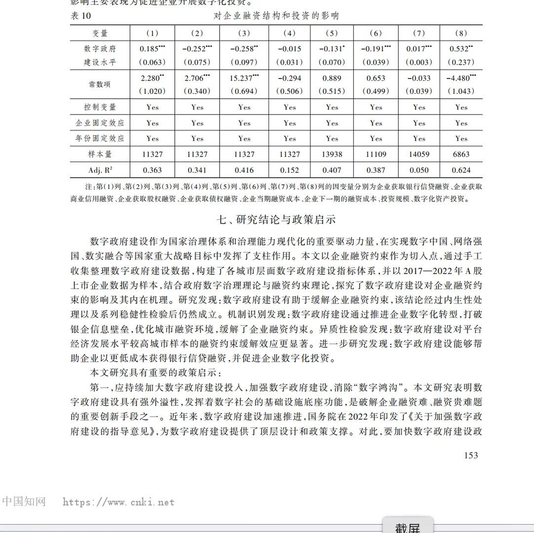 数字政府真能缓解企业融资难？