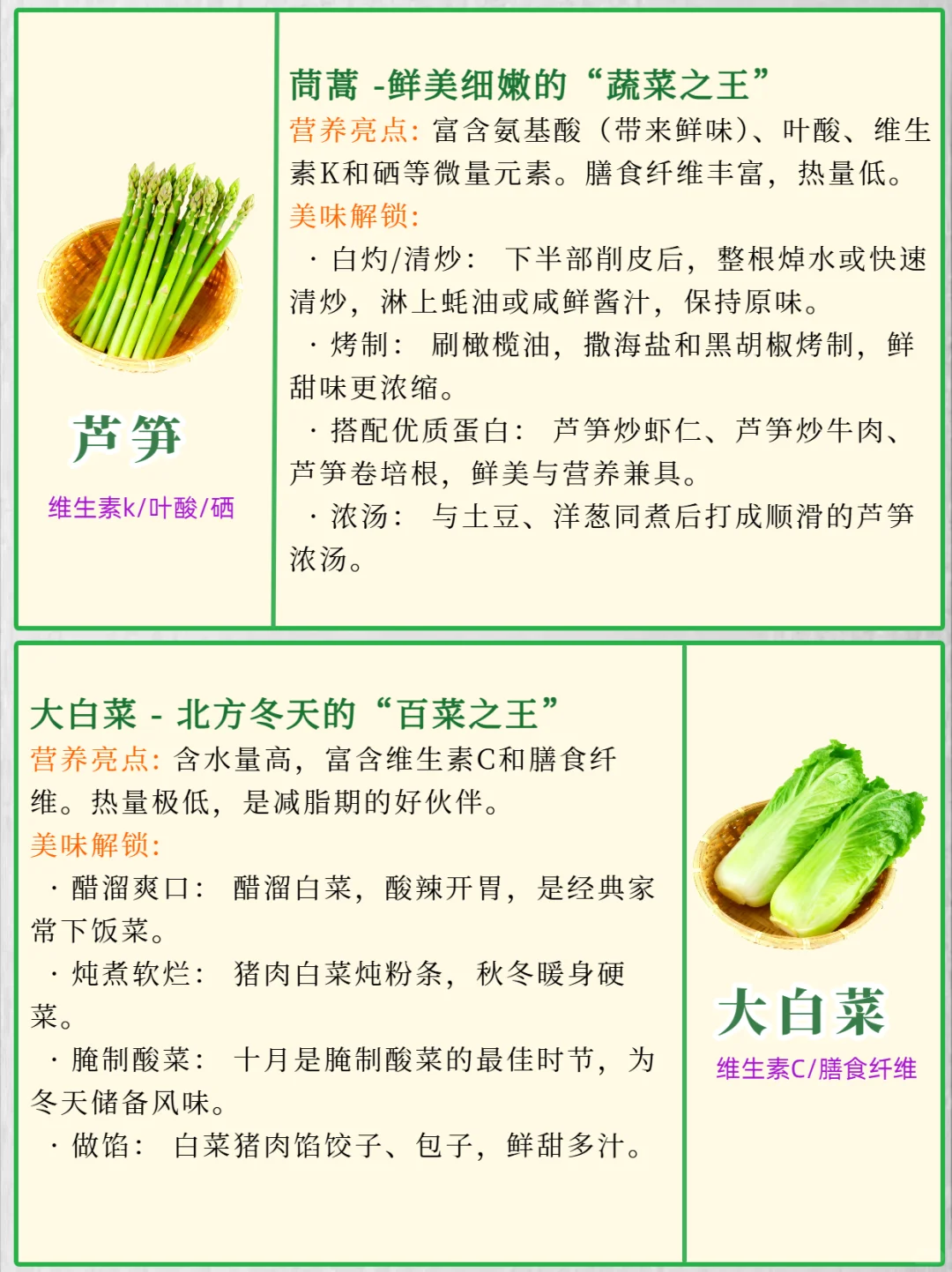 十月应季蔬菜清单? 跟着吃就对了！