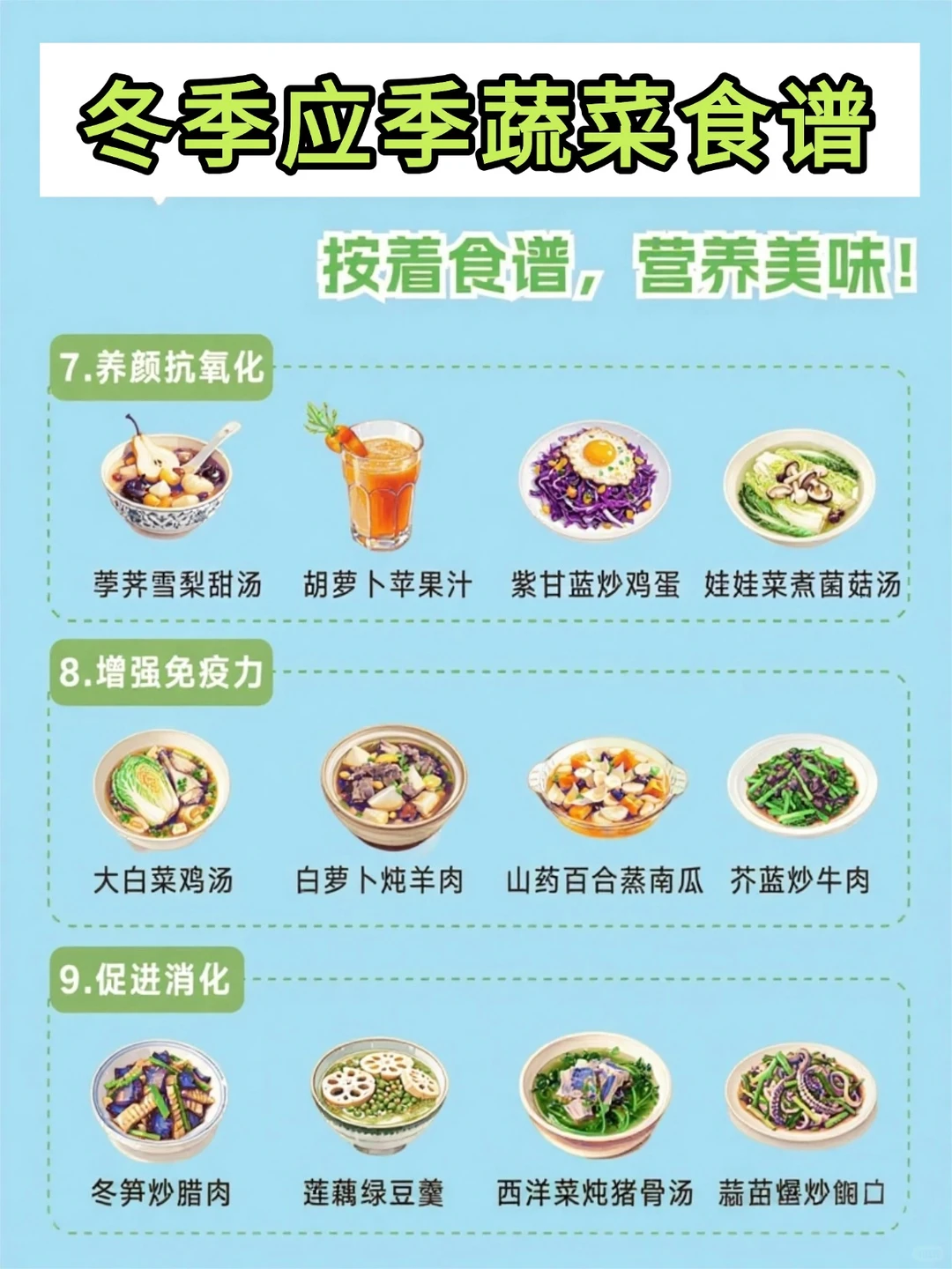 收藏！冬季吃蔬菜就要吃当季的，美味+营养