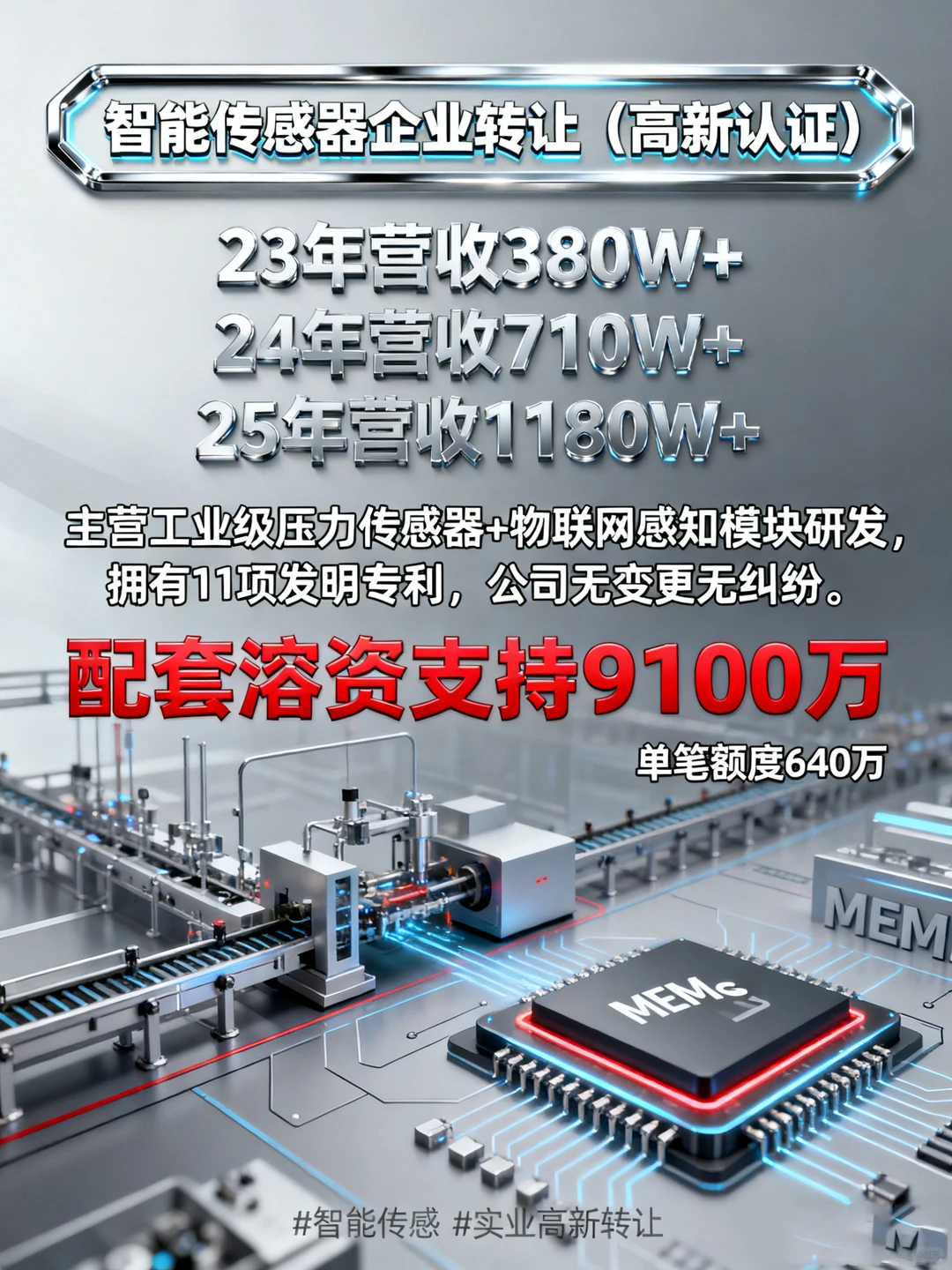 智能传感器企业转让