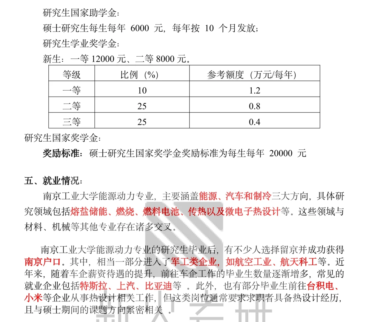 27能动考研|南京工业大学考情分析