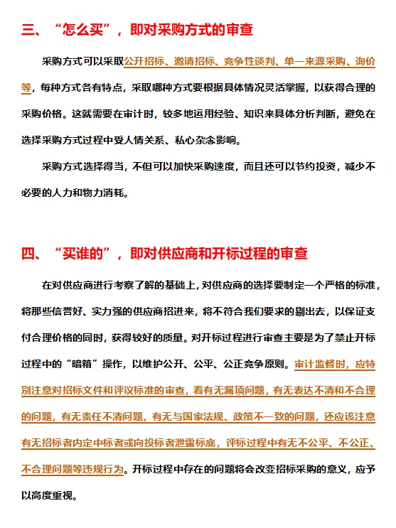 国企招标采购监察审计六大重点