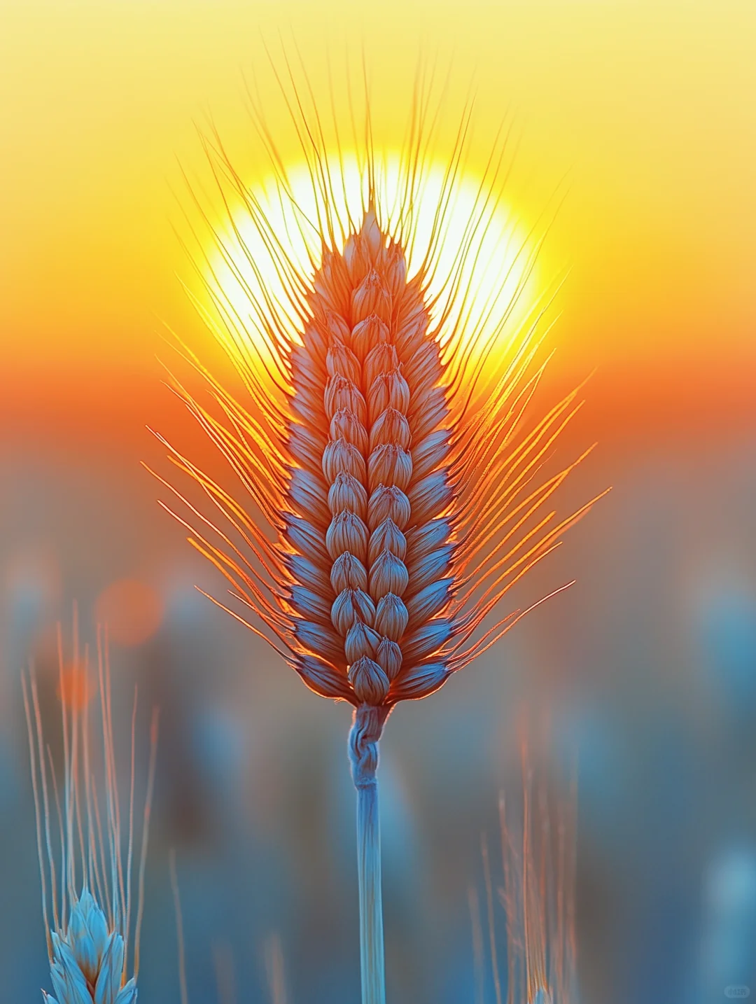 秋日麦田，丰收在金色阳光中闪耀