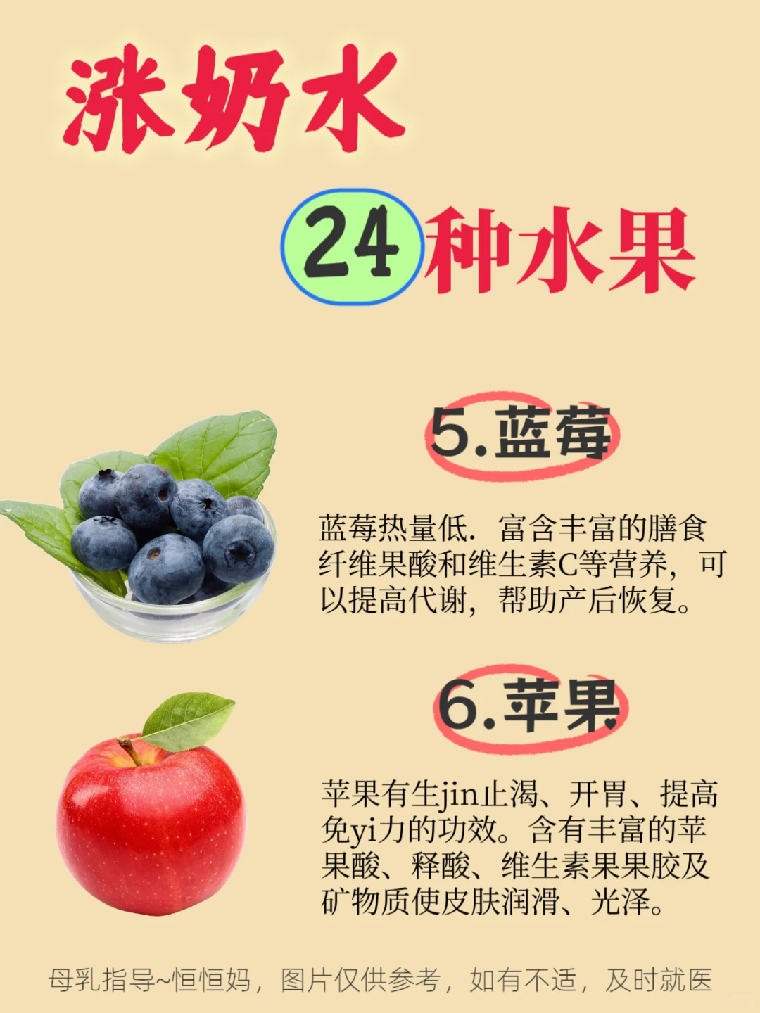 哺乳期，涨奶水24种水果！