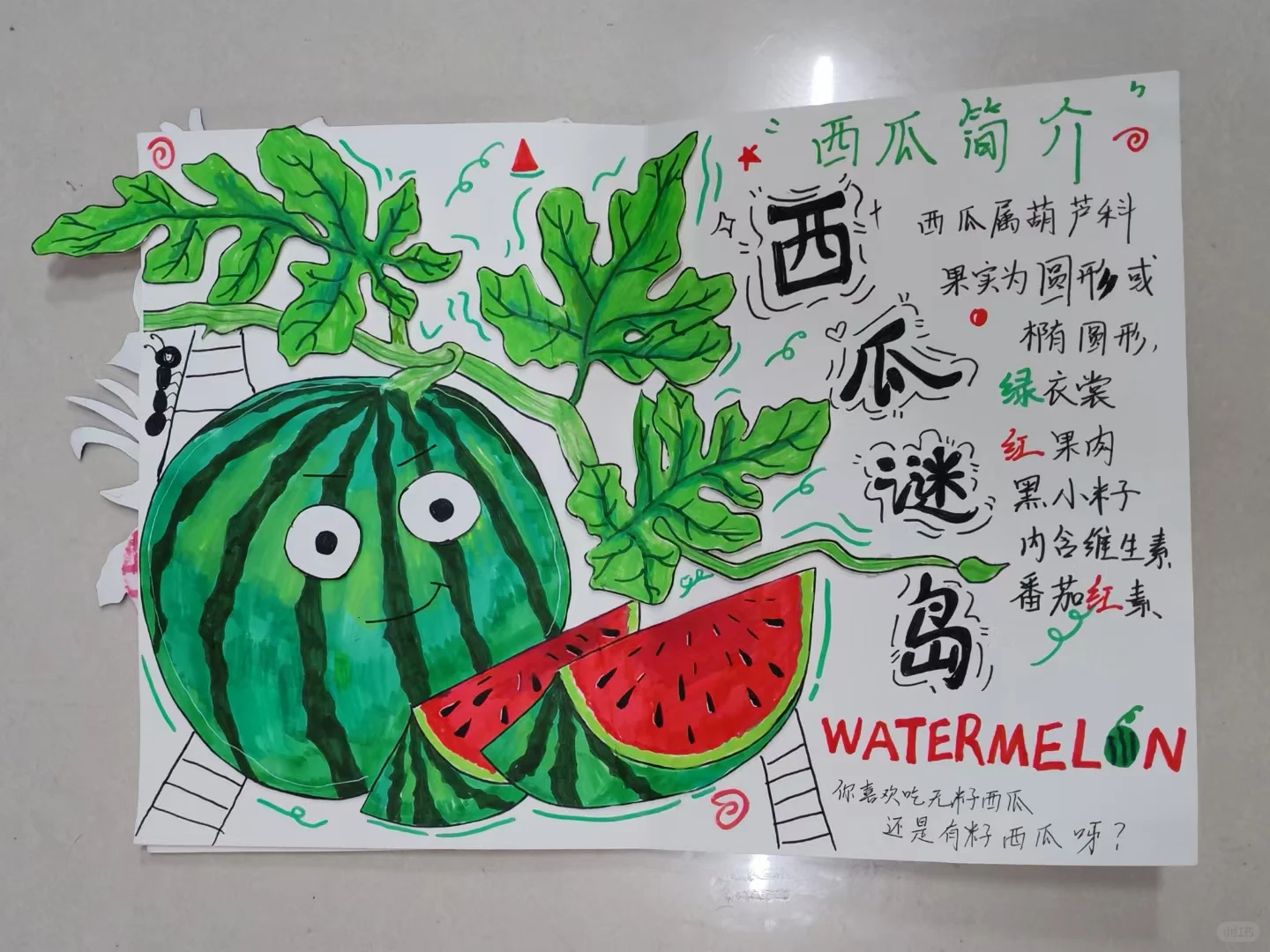 原创绘本《水果王国》学前教育美术期末作品