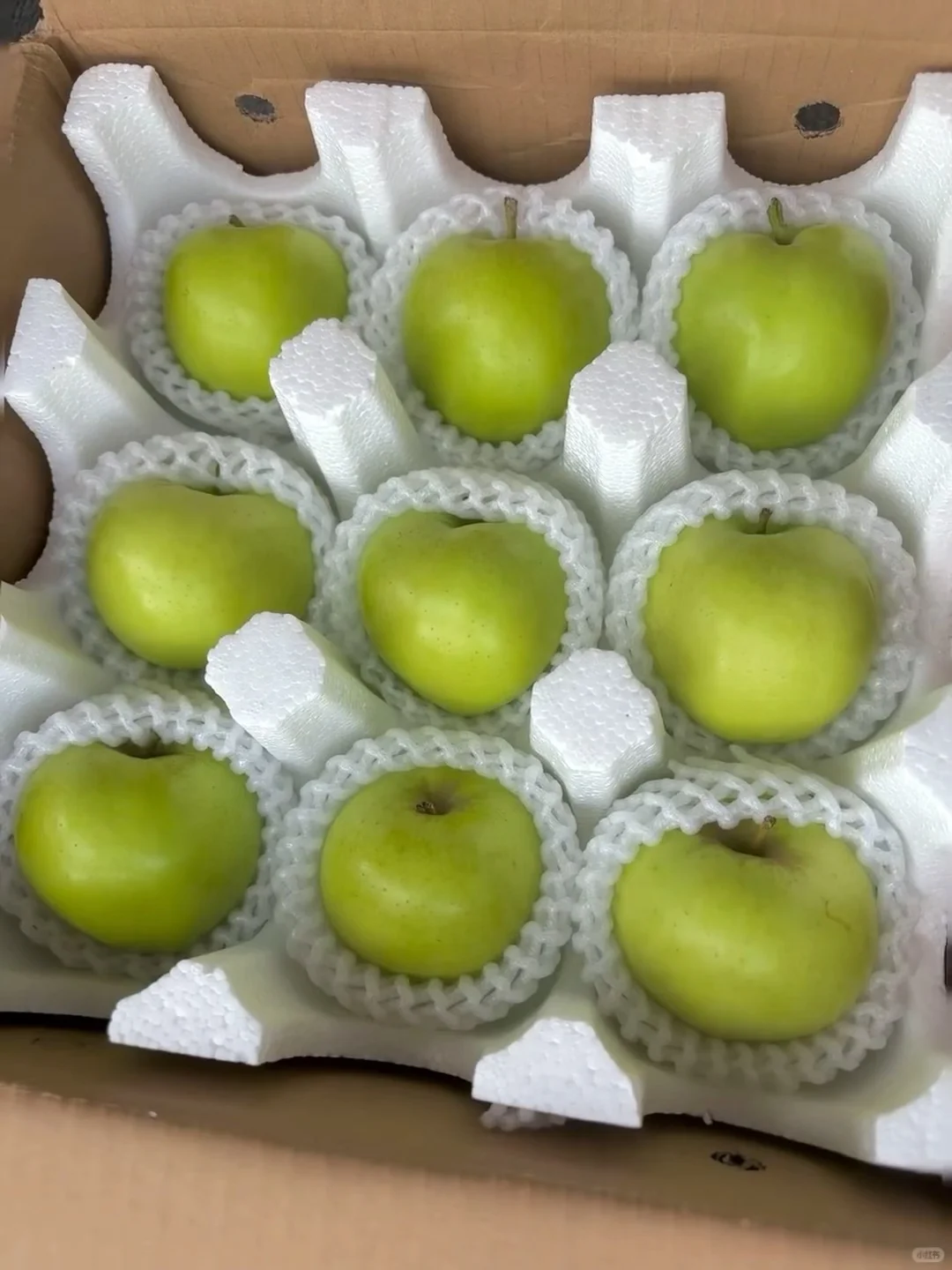 爆汁警告，这颗青苹果，水多到离谱