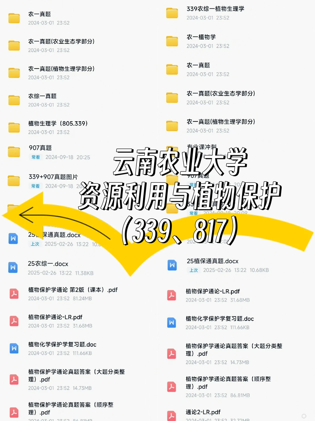 云南农业大学资源利用与植物保护339、817