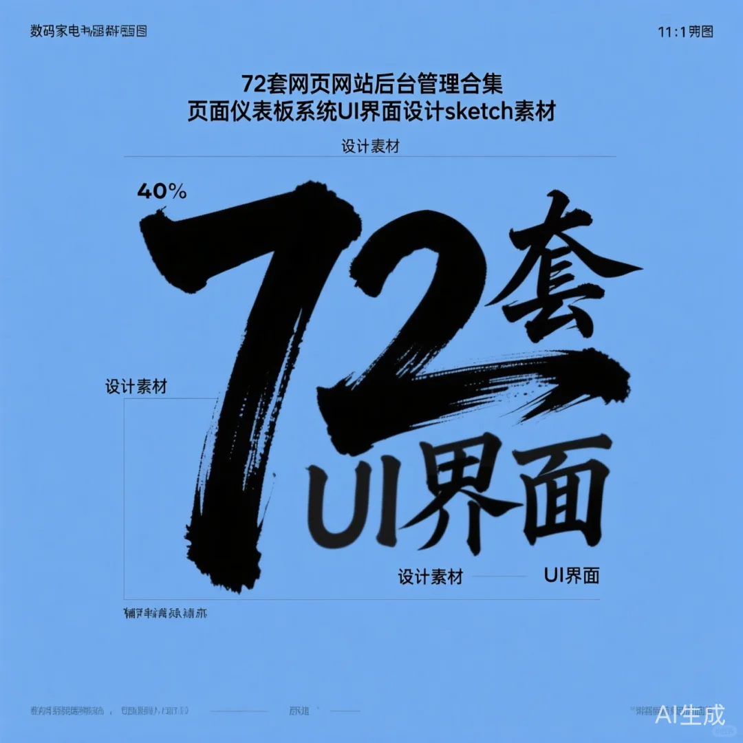 72套后台UI设计素材·网页仪表盘系统必