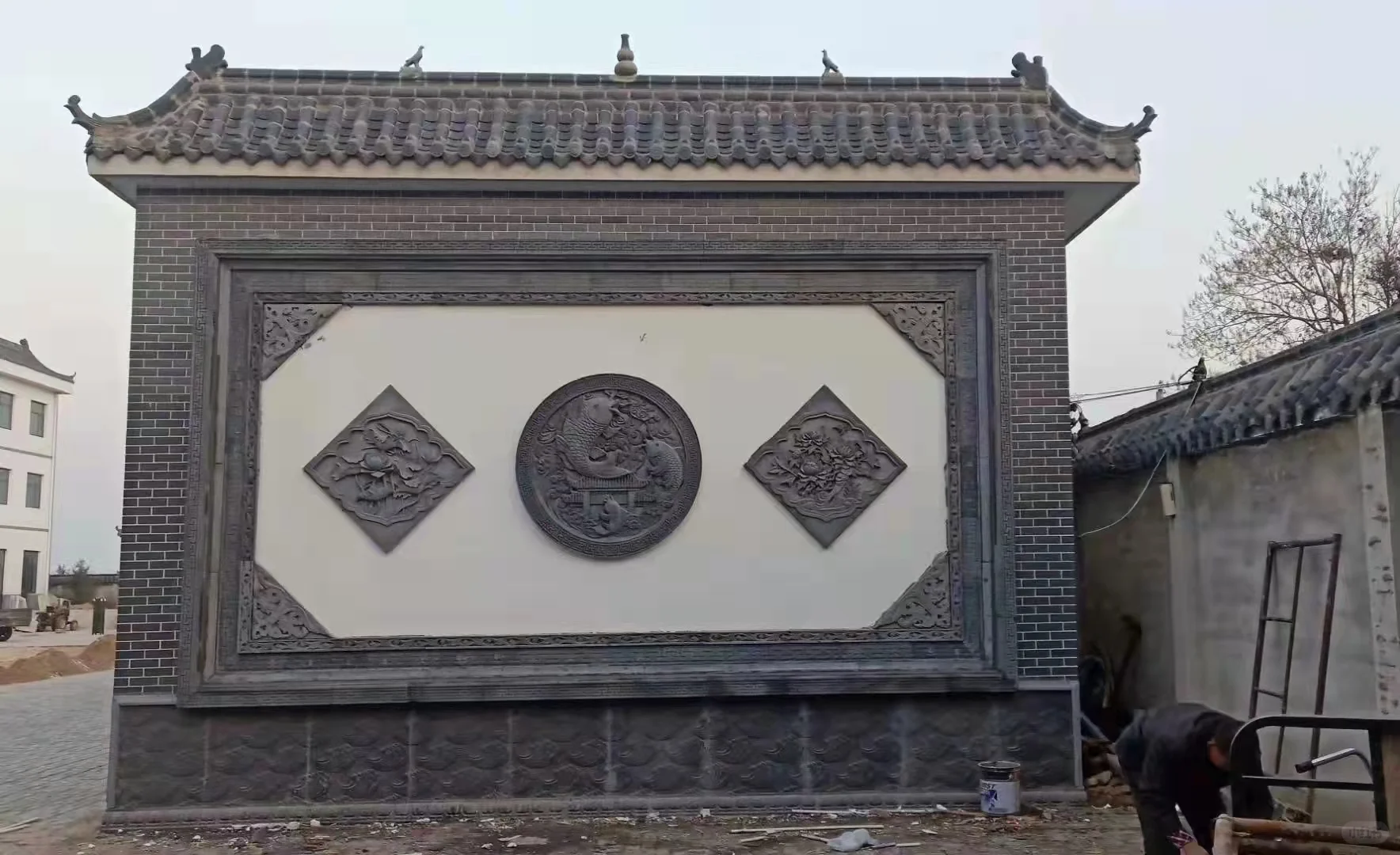 仿古建材青砖青瓦砖雕浮雕供应商耐用可靠