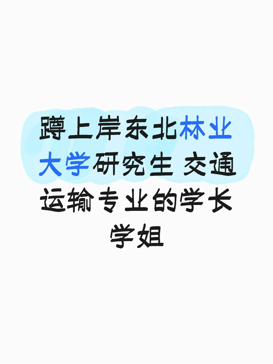 东北林业大学 交通运输