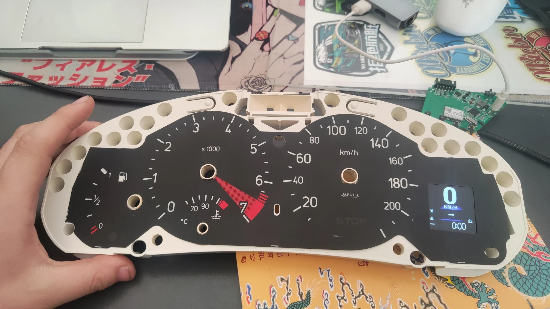 全网首例标致206数显仪表