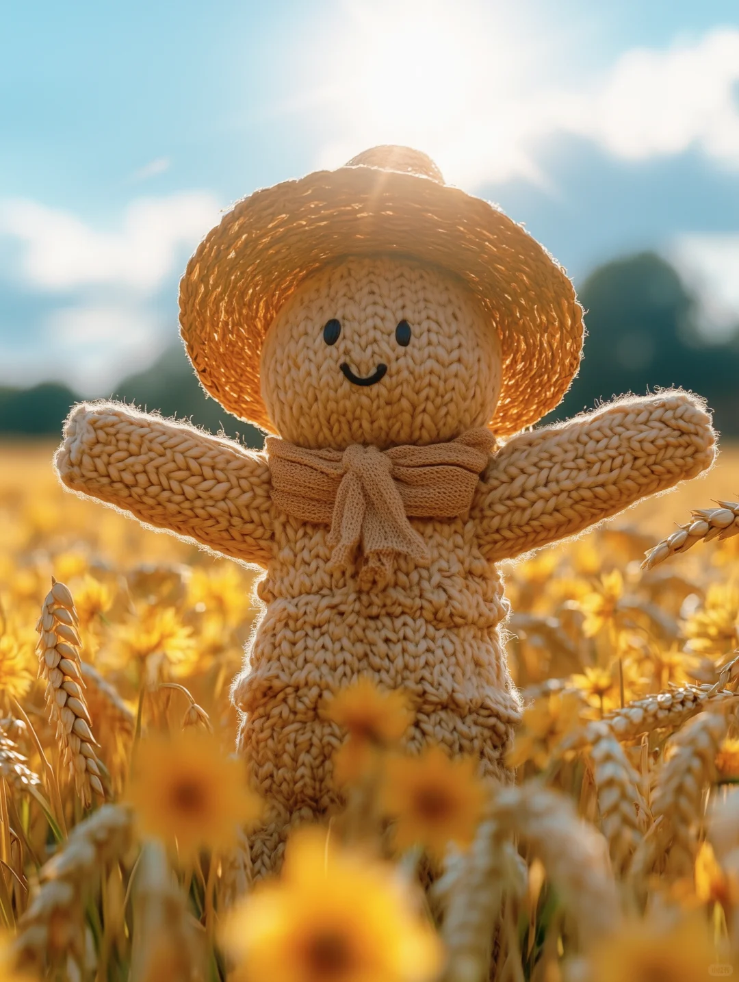 秋日麦田，丰收在金色阳光中闪耀