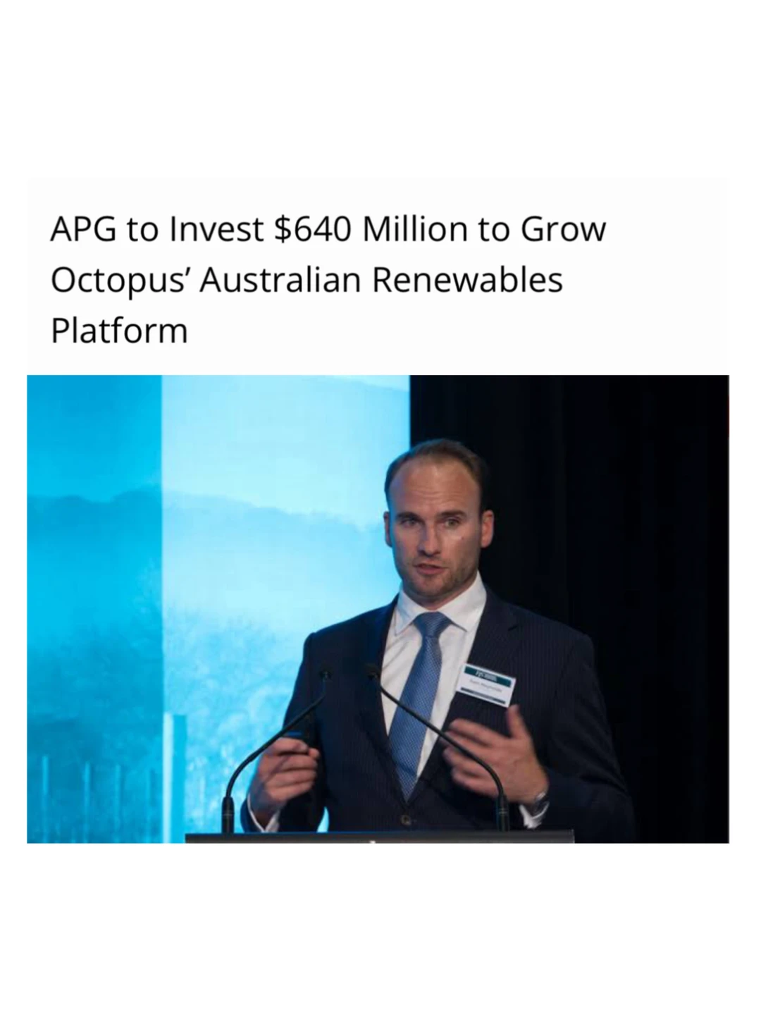 海外资本持续加码澳洲可再生能源市场