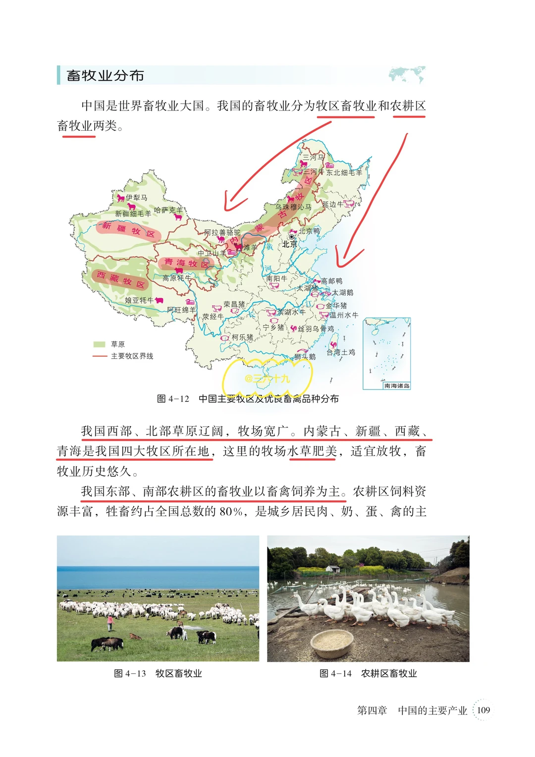 ❤️新湘教版八上地理笔记｜4.1中国的农业