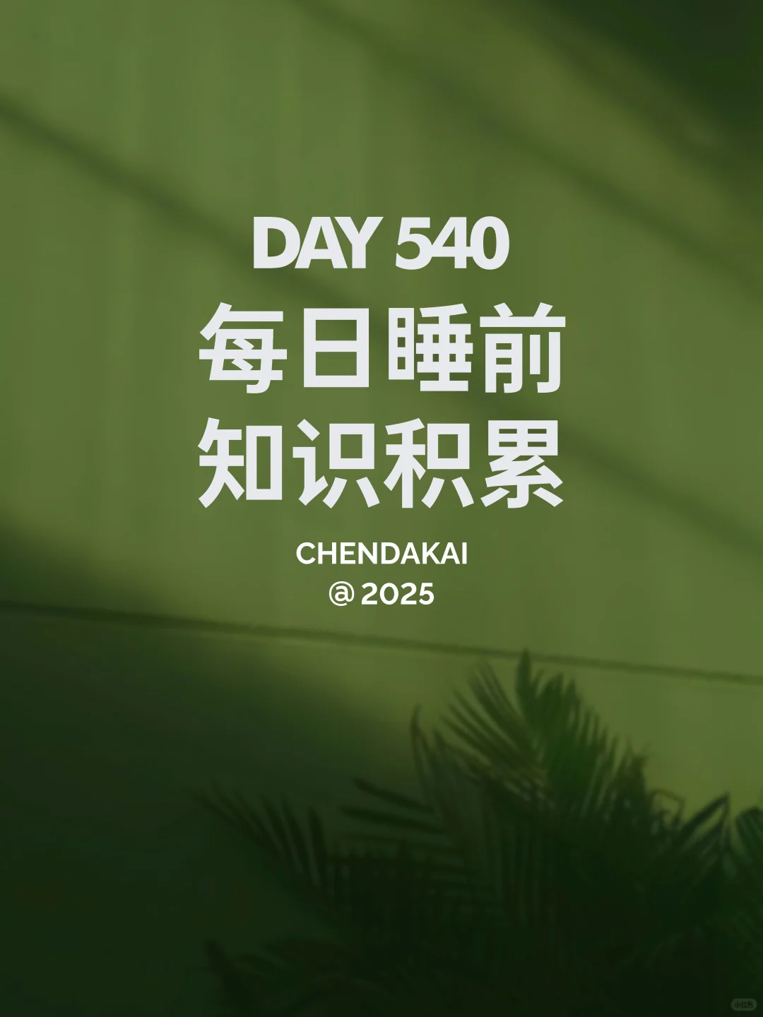 每日睡前知识积累（五百四十）