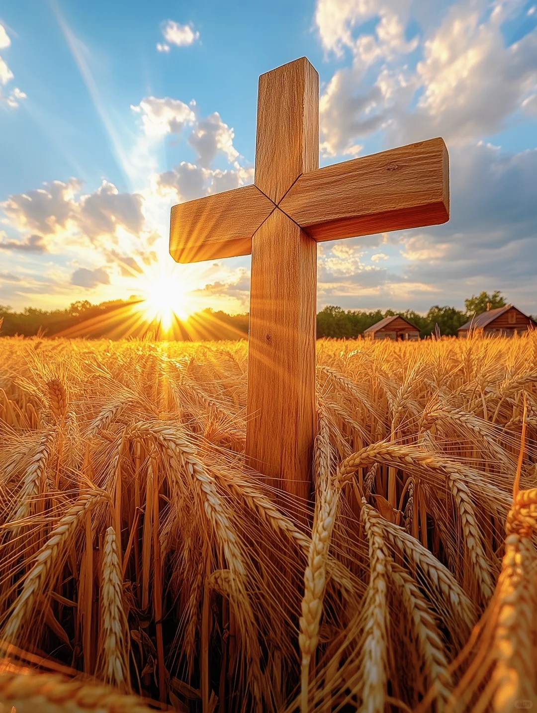 秋日麦田，丰收在金色阳光中闪耀