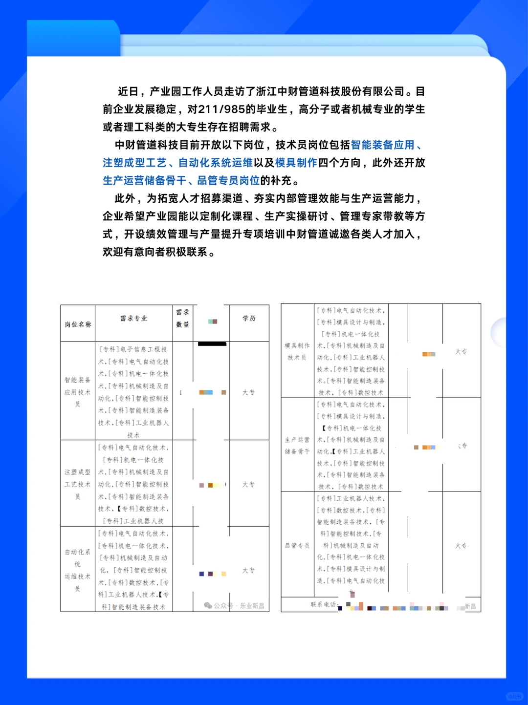 【企业走访】浙江中财管道科技股份有限公司