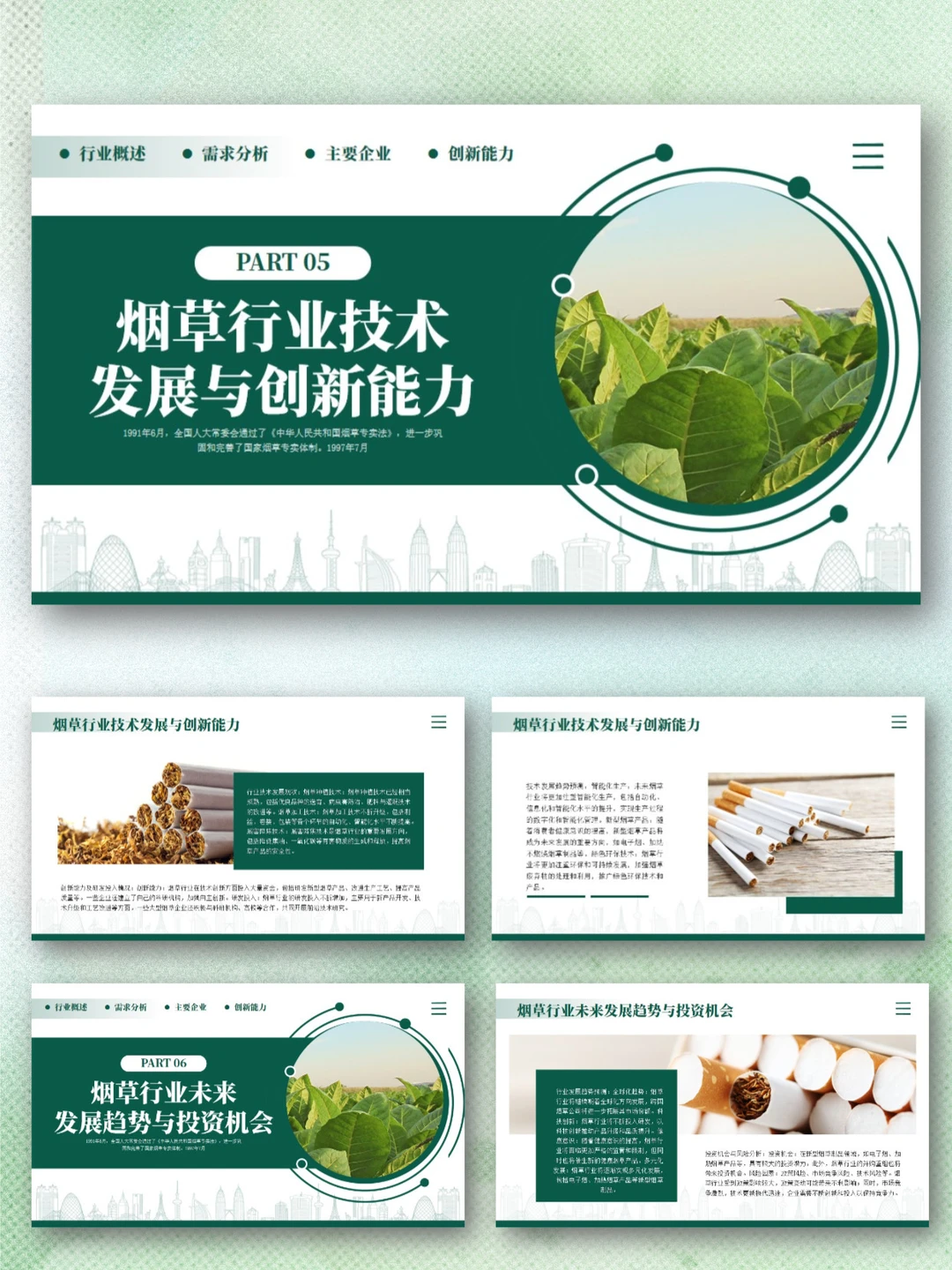烟草行业工作汇报分析PPT模板｜全维度拆解