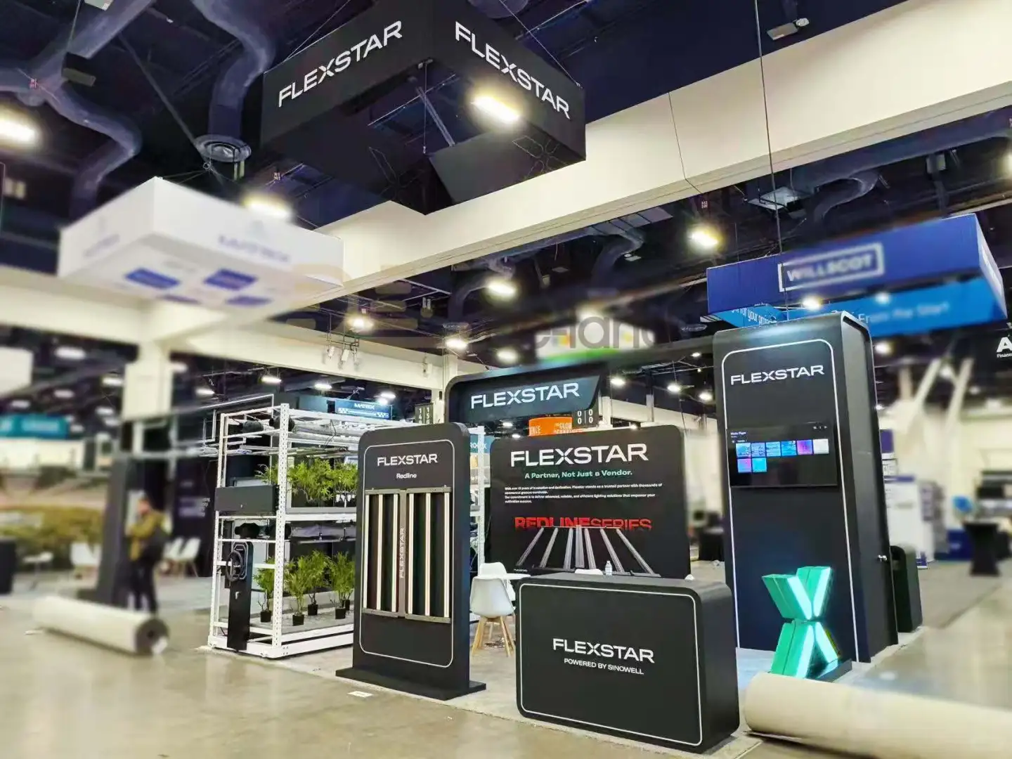 美国大麻展搭建交付～炫酷的电子烟展台