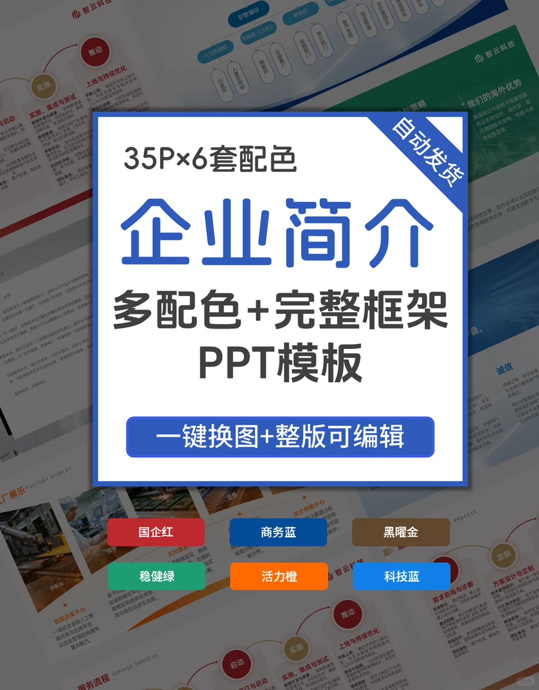 品牌形象ppt模板一键换装