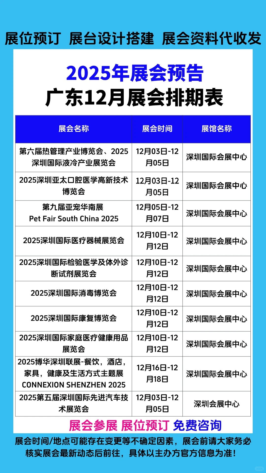 ?2025年广东展会排期?广州12月展会