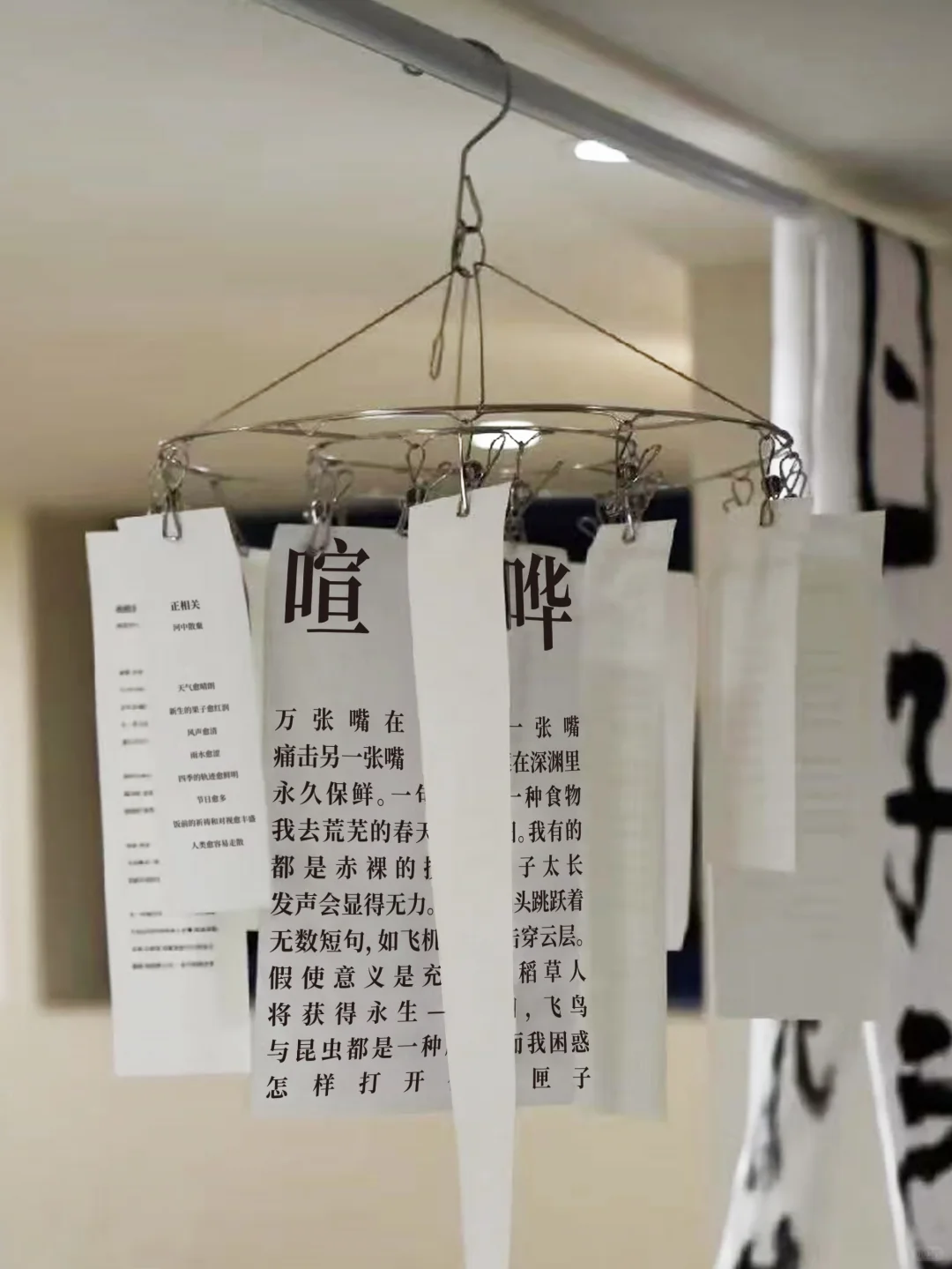 梅雨天，我在家办了个 诗 歌 展 。