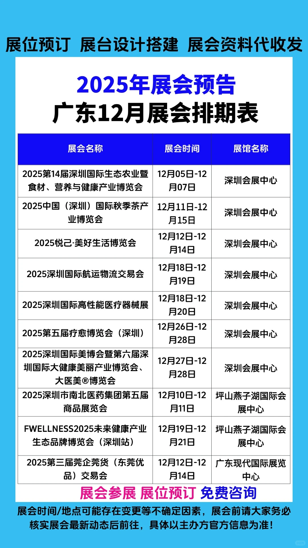 ?2025年广东展会排期?广州12月展会
