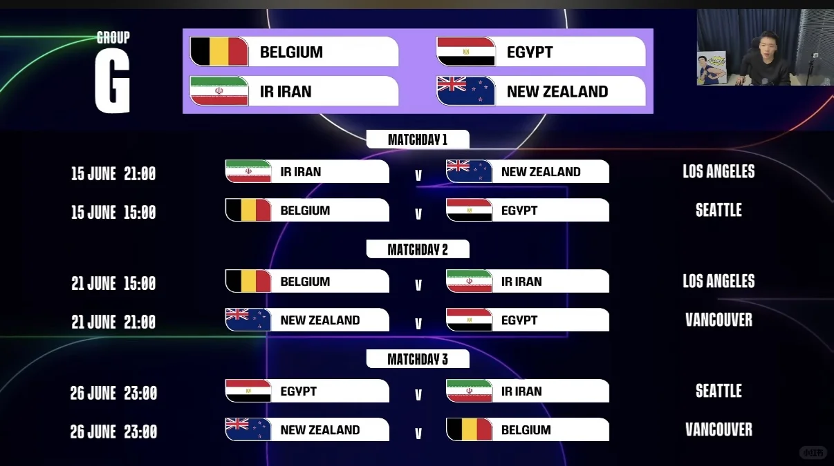 2026世界杯赛程公布 （部分）⚽️