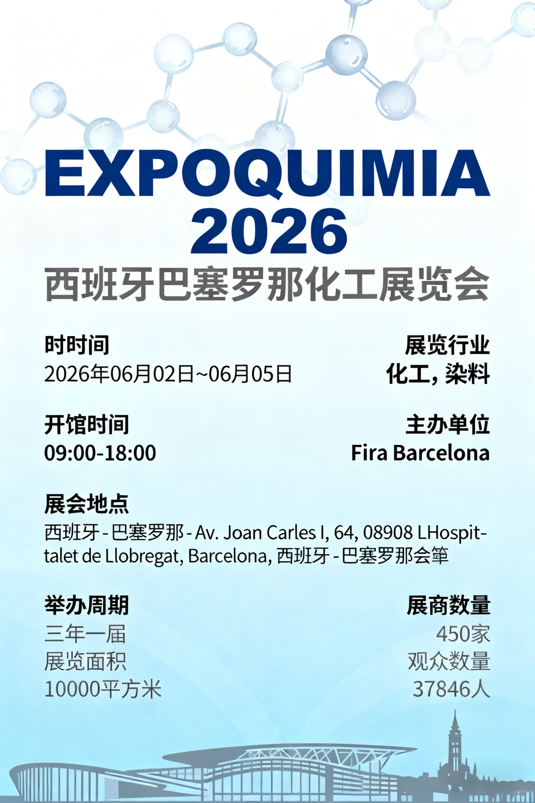 西班牙巴塞罗那化工展览会 EXPOQUIMIA