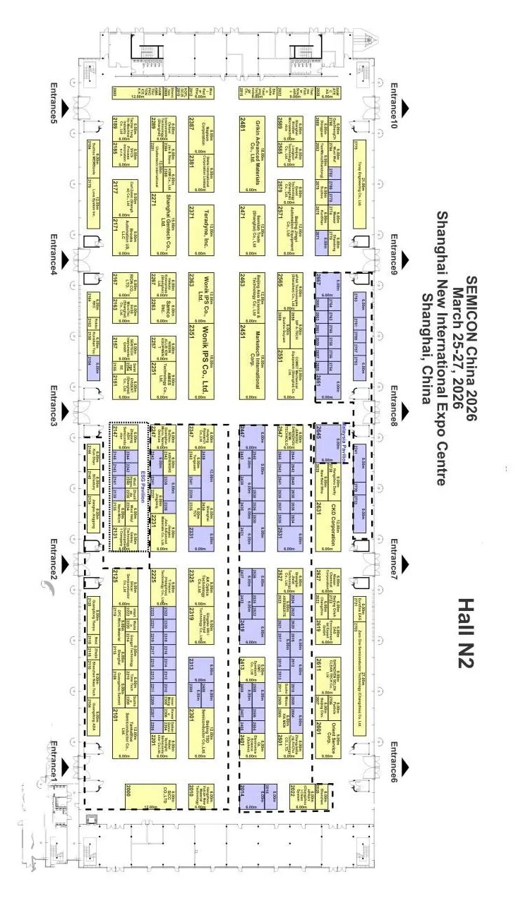 SEMICON China 2026上海半导体展全展位图