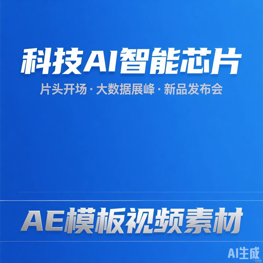 科技AI智能芯片·发布会开场视频模板干货