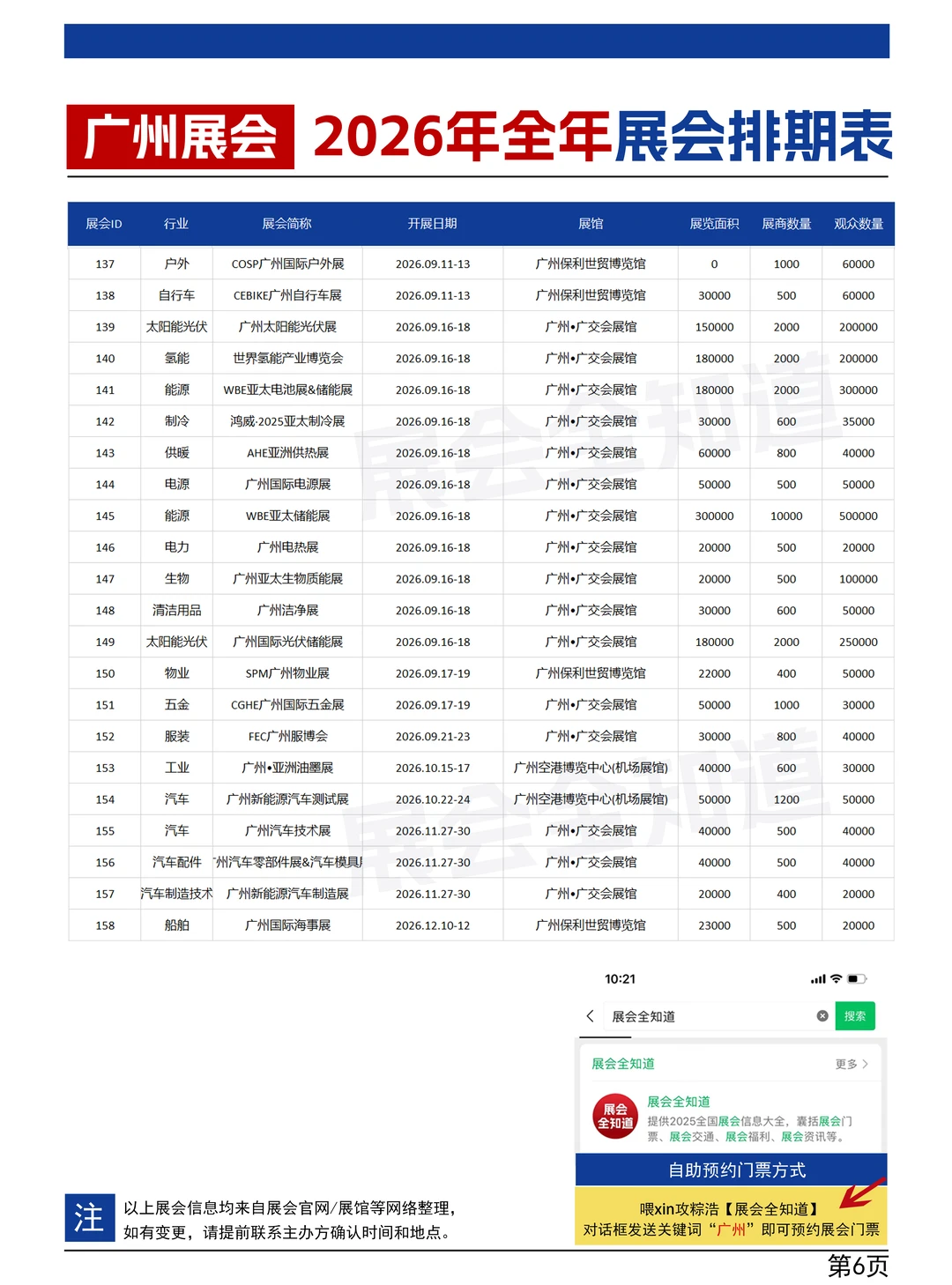 广州展会2026时间表（全年）持续更新中...