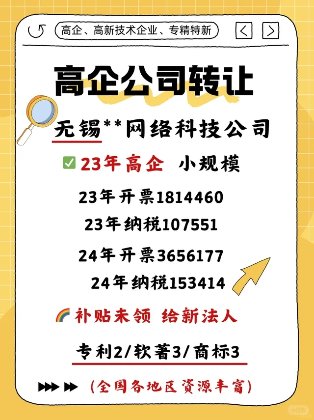无锡高企转让?江苏高新技术企业转让