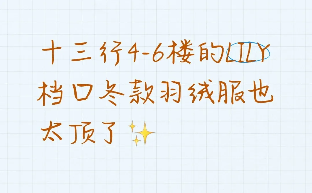 十三行4-6楼的LILY档口冬款羽绒服也太顶了