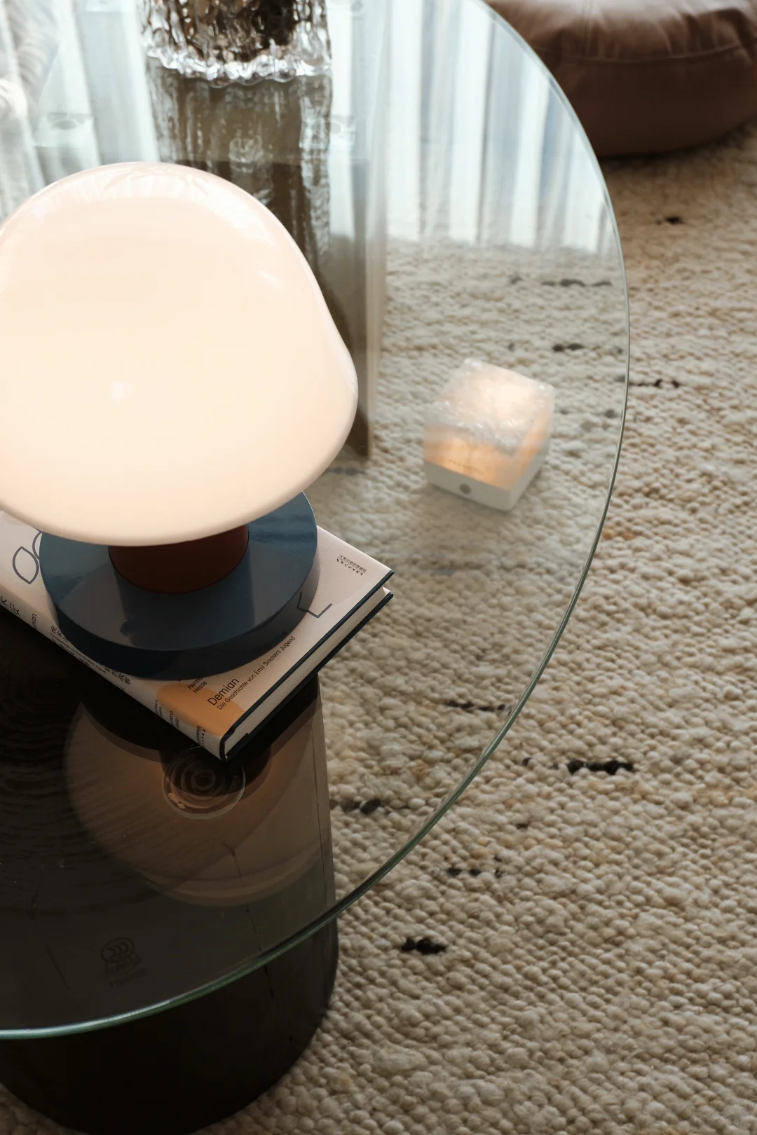 300?Diy中古茶几｜洞石中古玻璃茶几