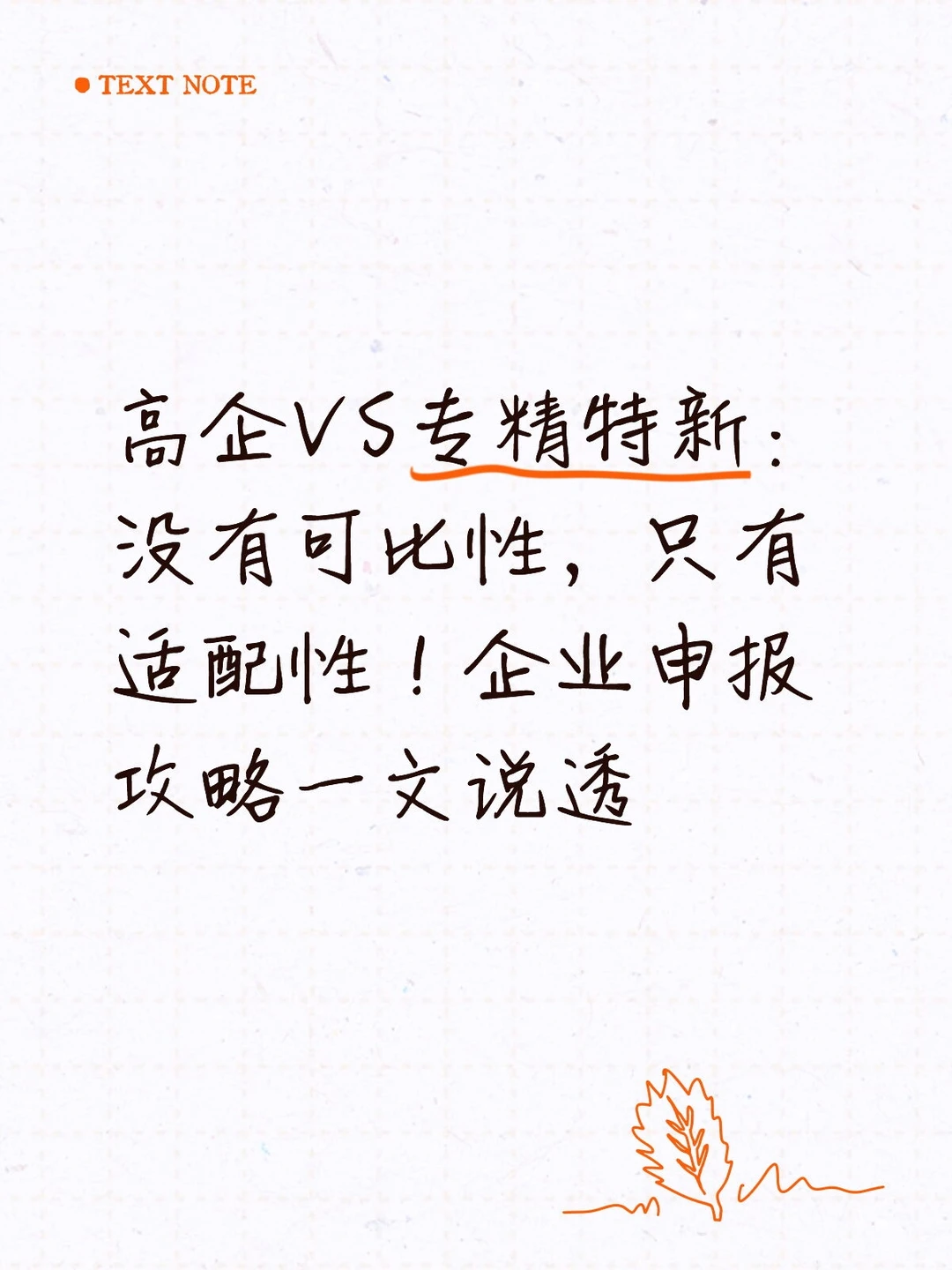 高新，专精特新上门指导规划