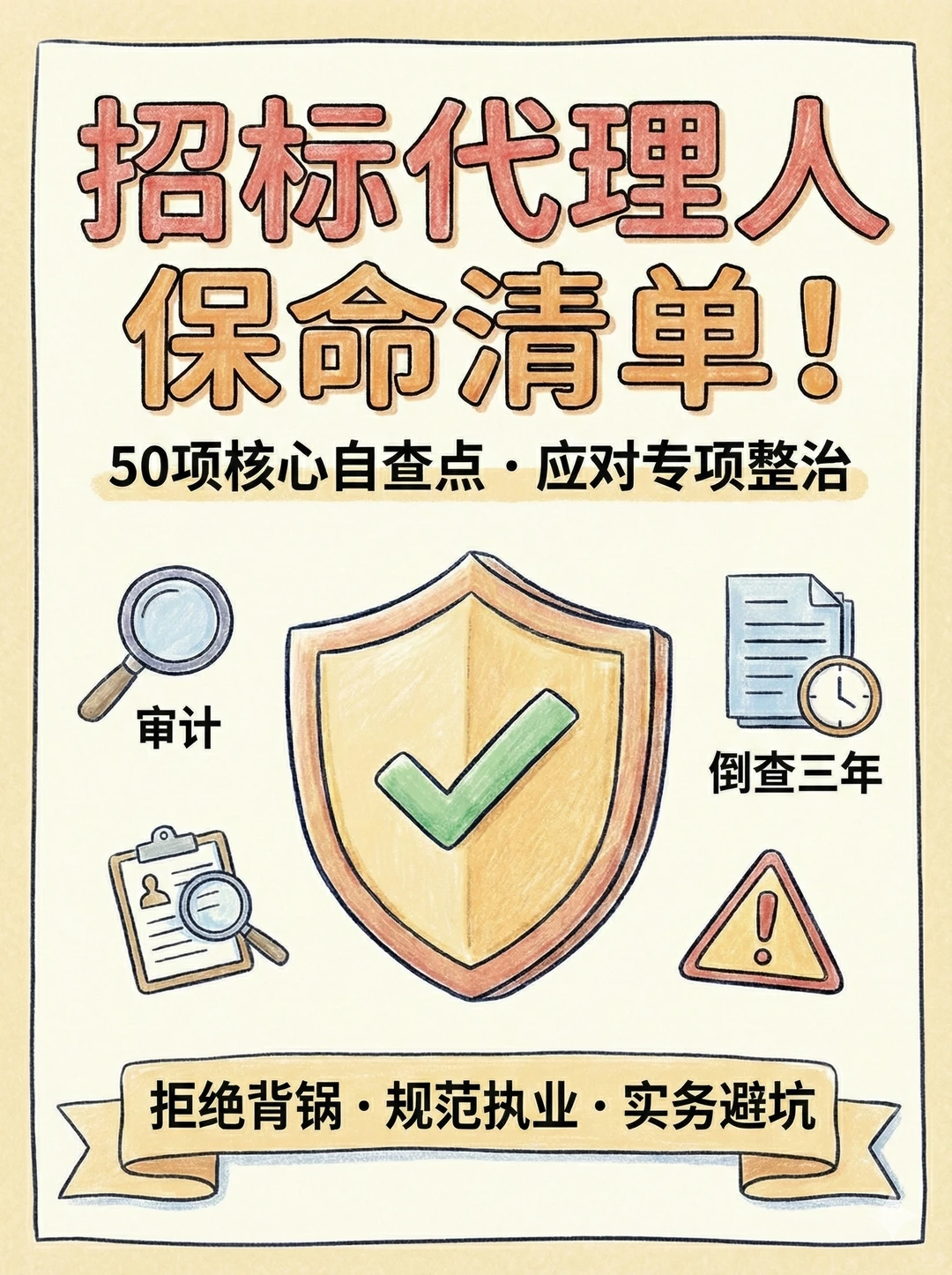 对标招标代理人，保命清单❗️