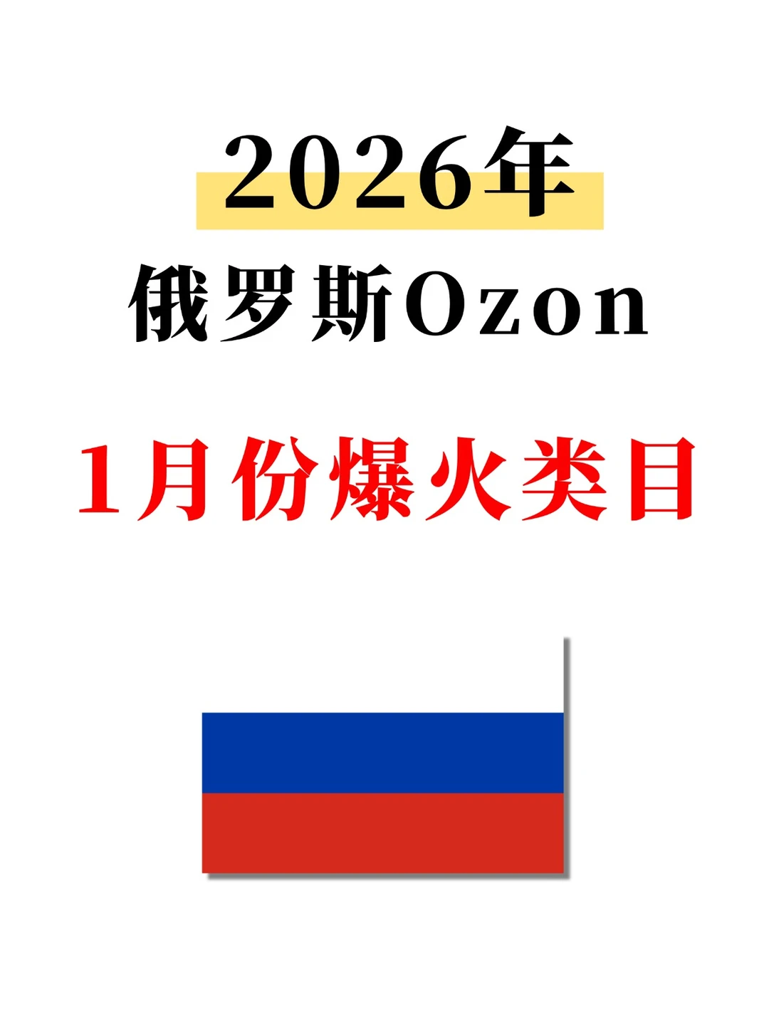 2026年1月俄罗斯OZON爆火选品指南