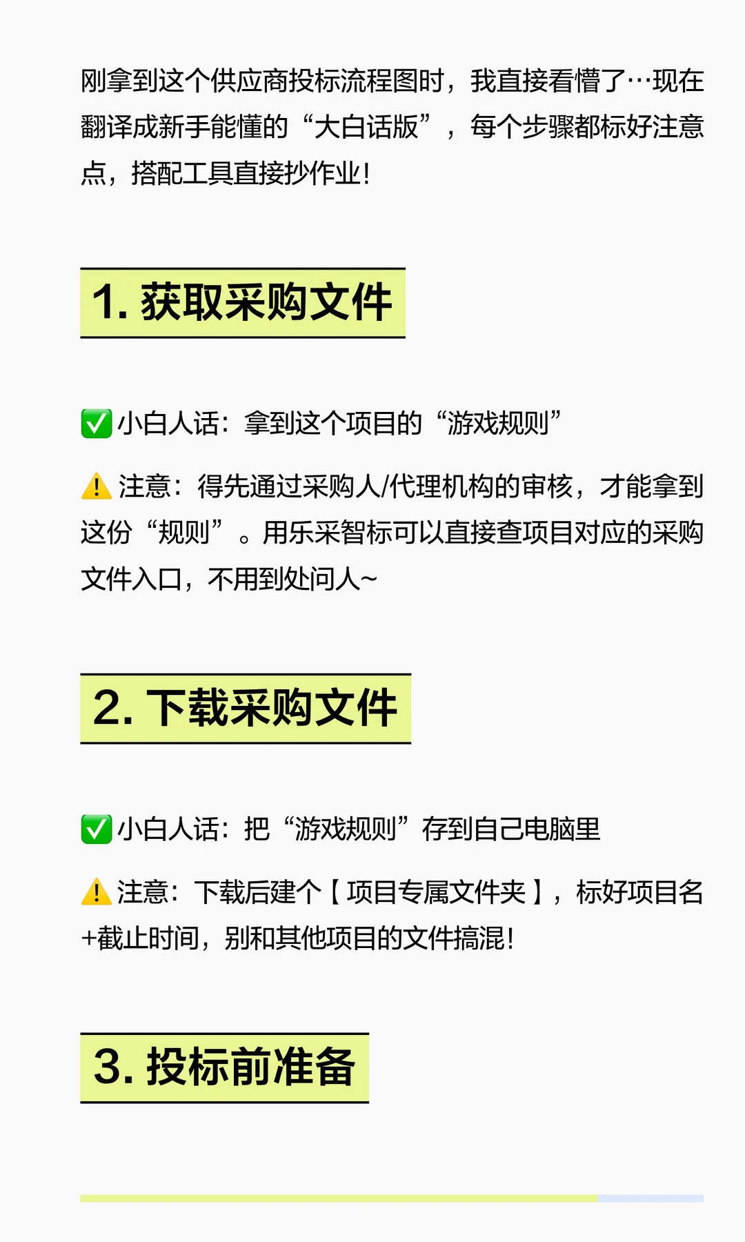 投标小白必存！供应商投标流程“人话版”拆