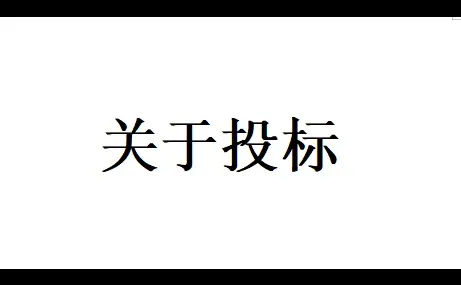 投标人须知