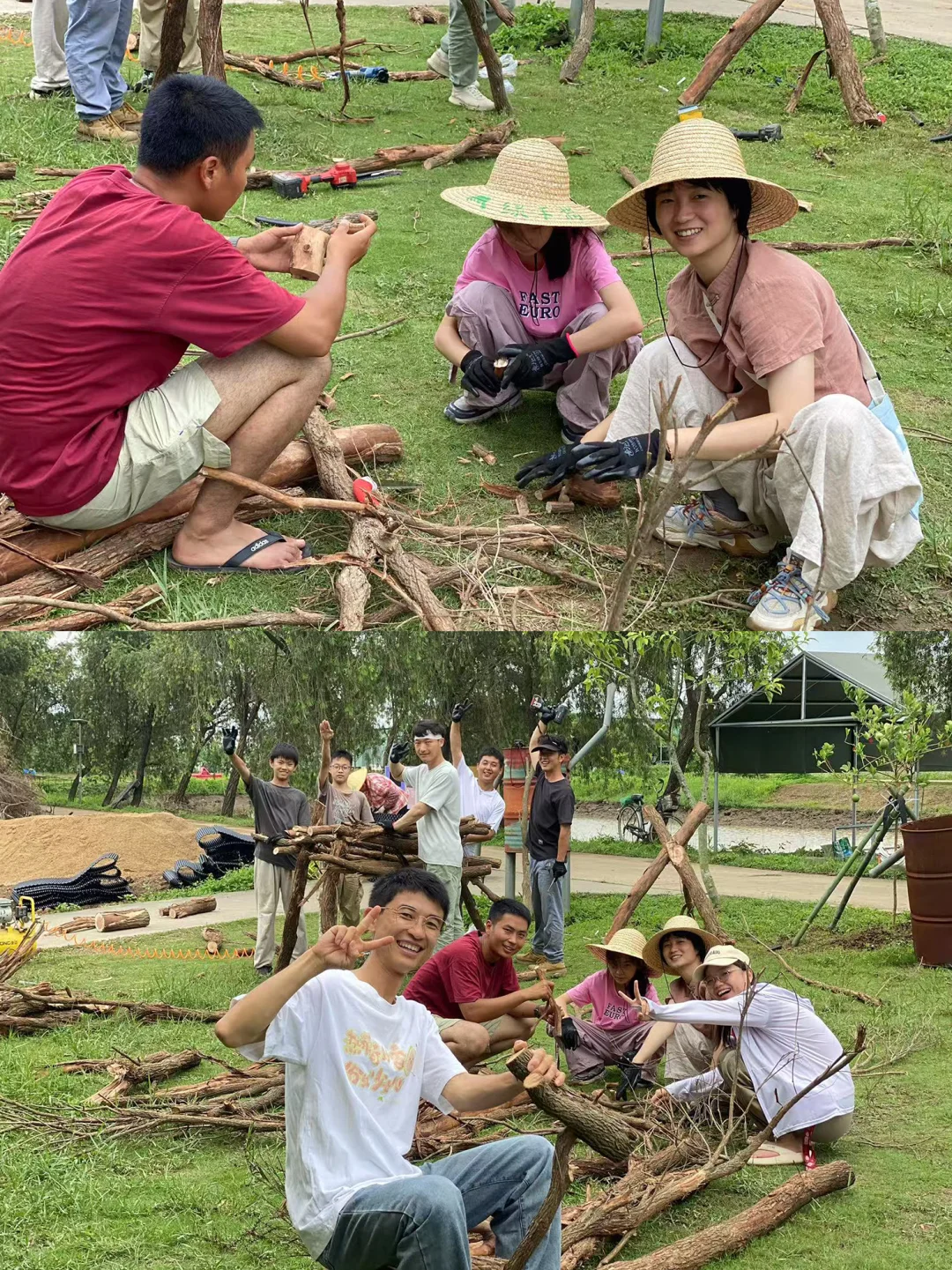 ?废弃树枝大改造！农场变身艺术乐园?
